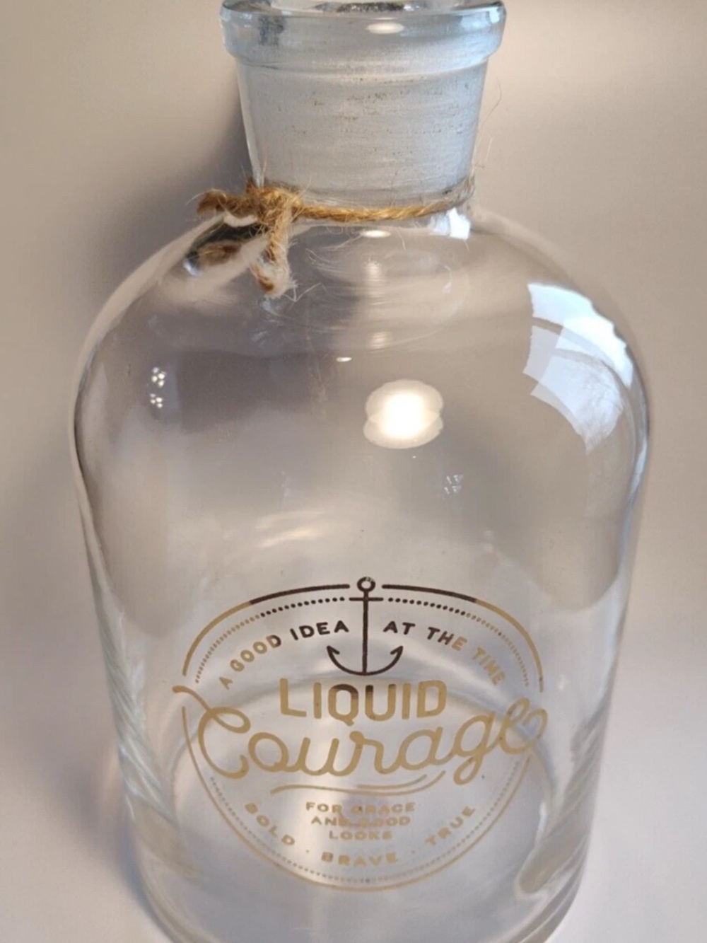 Fred Bottled Up Liquid Courage Glass Alcohol Decanter
